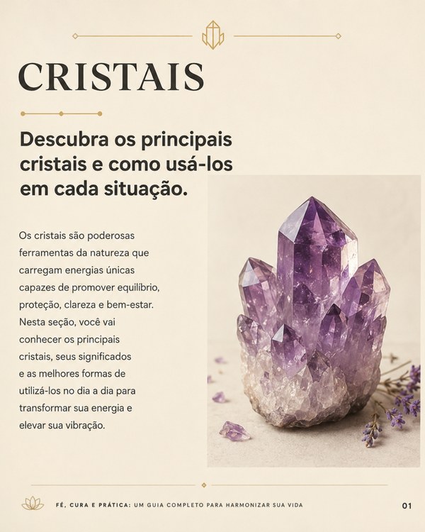 Página do guia sobre cristais